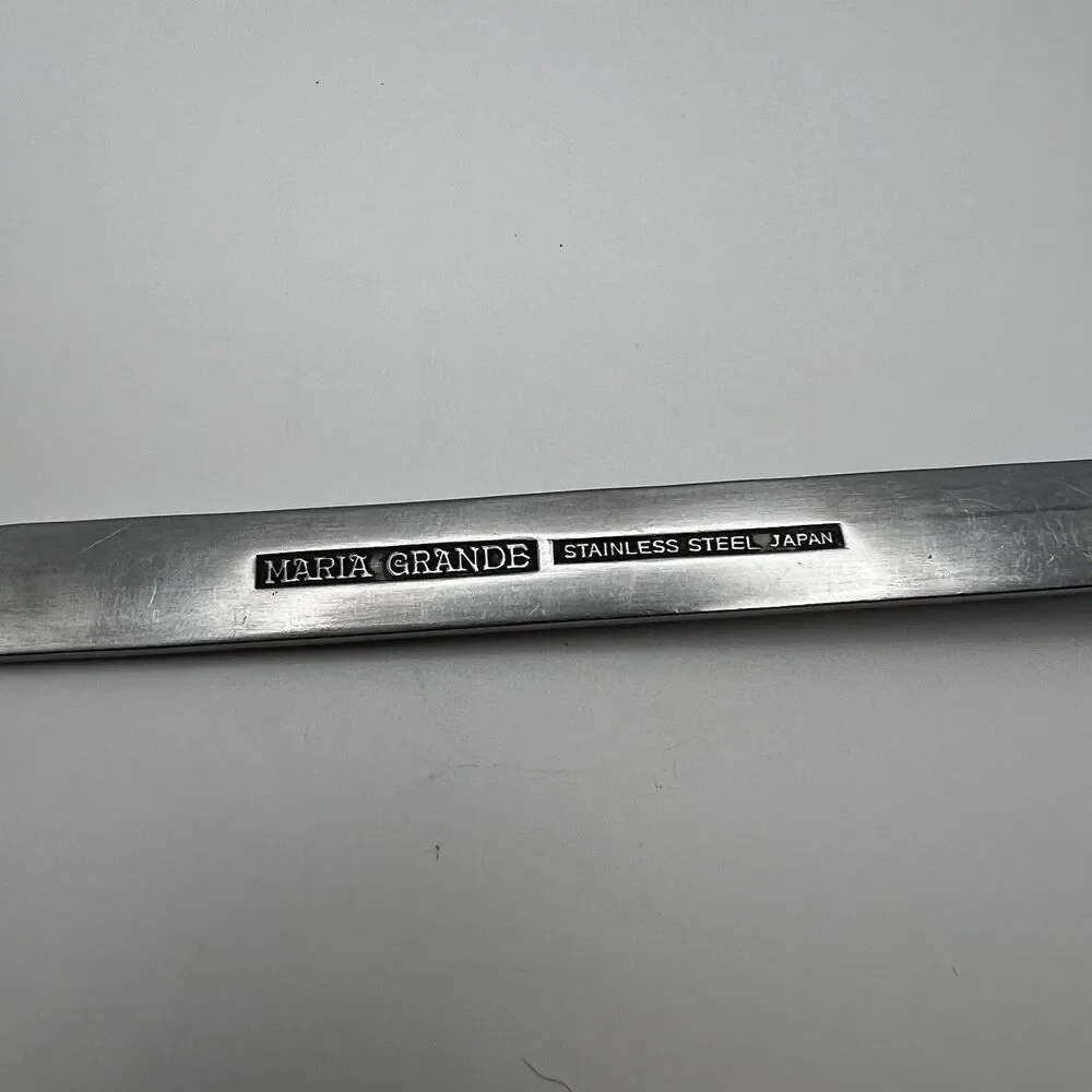 DISC Maria Grande Japan Stainless Serving Spoon Floral Replacement Flatware